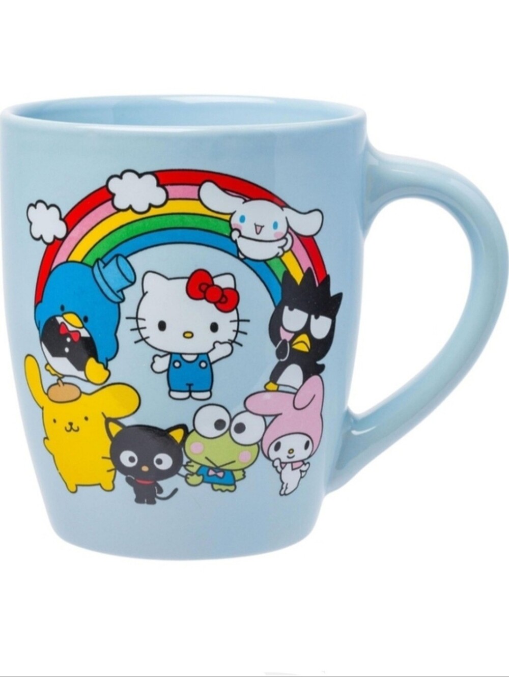 🌈NEW! 25oz. Hello Kitty & Friends Blue Jumbo Mug with Rainbow by Silver Buffalo